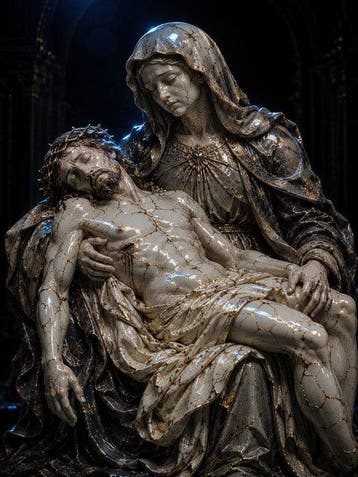 Yamila - El Duelo de la Virgen y Cristo: Resiliencia en Oro