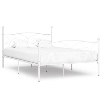 vidaXL Bedframe met lattenbodem metaal wit 140x200 cm, Verzenden, Wit, 140 cm, 200 cm
