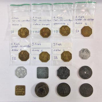 België, Nederland. Lot van 16 stuks Broodpenningen vanaf