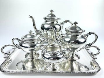 Orfèvrerie Otto-Léonard Wiskemann - Koffie- en theeservies, Antiek en Kunst