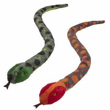 Pluche slangen knuffel - 2 stuks - 150 cm - dierenspeelgoed, Kinderen en Baby's, Speelgoed | Knuffels en Pluche, Verzenden, Nieuw