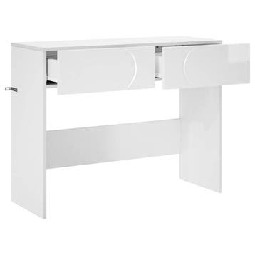 vidaXL Consoletafel Hoogglans Wit 96,5 x 38 x 75 cm Bewerkt, Verzenden, Nieuw, Overige houtsoorten