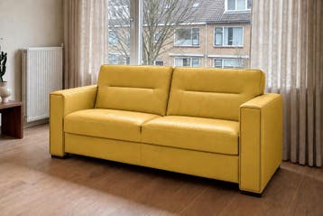 Bankstel Purmerend - 2 zits banken - Geel, Nieuw, Stof