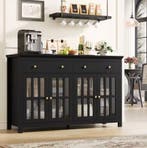 Nieuwe Landelijke Dressoir 140 cm – Keukenkast Zwart of Wit, Verzenden, Nieuw