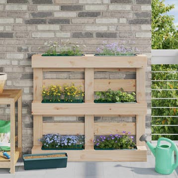 vidaXL Bloembakken voor Euro-pallets 24 st Groen 36 x 13,5 x, Verzenden, Nieuw