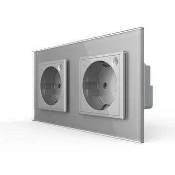 Livolo | Grijs | SR+SR | Wandcontactdoos | EC | Smart Home, Ophalen of Verzenden, Nieuw