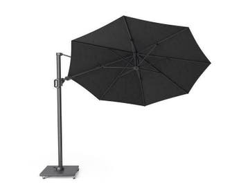 platinum zweefparasol Challenger T² premium ø3,5 faded black, Tuin en Terras, Nieuw, 3 tot 4 meter, Zweefparasol, Kantelbaar