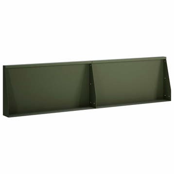 vidaXL Keerwand 2 st 80 x 12 x 30 cm Staal Olijfgroen, Verzenden, Nieuw