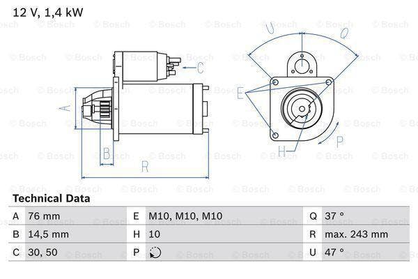 Startmotor / Starter FORD TOURNEO CONNECT (1.8 TDCi /TD..., Auto-onderdelen, Motor en Toebehoren, Nieuw, Ophalen of Verzenden