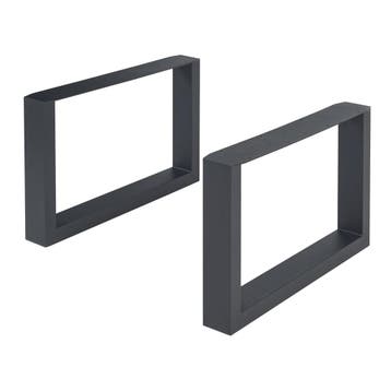 Stalen onderstel Makers set van 2 tafelpoot 72x100 cm zwart, Verzenden, Nieuw