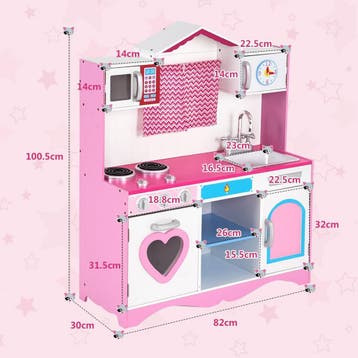 2dekans | Coast Speelkeuken - MDF - 82 x 30 x 101 cm - Roze, Ophalen of Verzenden, Zo goed als nieuw
