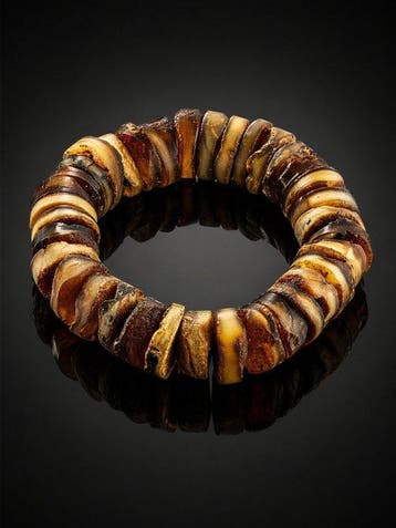 Barnsteen - Genuine 42 g Amber Disc Bracelet – Unique