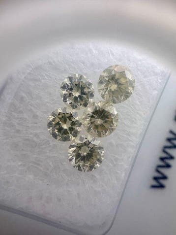 Zonder minimumprijs - 5 pcs Diamant (Natuurlijk gekleurd) -, Nieuw