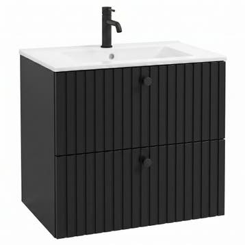 Badkamermeubel Set Fargo 80 x 45 cm – Mat Zwart, Verzenden, Nieuw, Wastafelkast