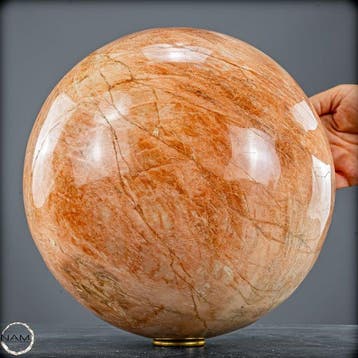 Natuurlijke perzikmaansteen sprankelend Bol- 19823.33 g