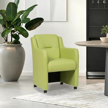 Leren eetkamerstoel Mass - Toledo Lime (felgroen) - Met, Huis en Inrichting, Eigentijds, Modern, Overige kleuren, Nieuw, Leer