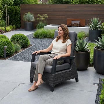 Dallas lounge tuinstoel verstelbaar antraciet, Tuin en Terras, Ophalen of Verzenden, Nieuw