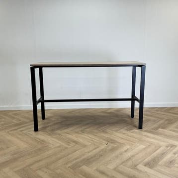 sta-tafel (hxbxd) 110x180x60 cm,  midden eiken - zwart, Ophalen of Verzenden, Gebruikt