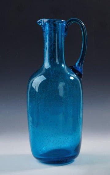 Empoli glasstudio (attrib.) - Vaas - Italië • Turquoise Mid, Antiek en Kunst