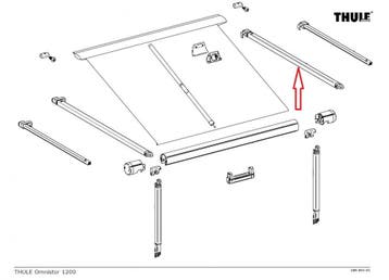 Thule Rafter Arm Assy RH 1200 3.00/3.25, Ophalen of Verzenden, Nieuw, Thule