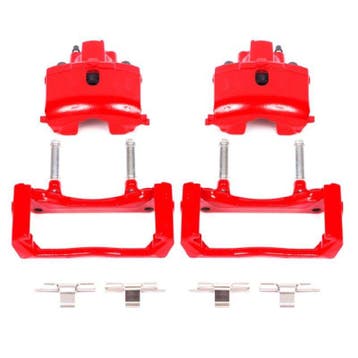 Power Stop 07-09 Chrysler Aspen Rear Red Calipers w/Brackets, Ophalen of Verzenden, Nieuw