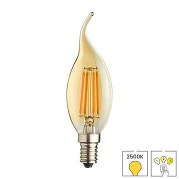 E14 LED lamp | Kaarslamp 3-staps dimbaar | 4W 2500K Warm Wit, 30 tot 60 watt, Led-lamp, Verzenden, E14 (klein)