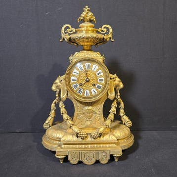 Tafelklok Lodewijk XVI-stijl - Verguld brons - 1850-1900 -, Antiek en Kunst