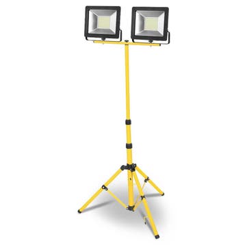 Dubbele LED schijnwerper met statief - IP65 - 2x 30W, Ophalen of Verzenden, Nieuw