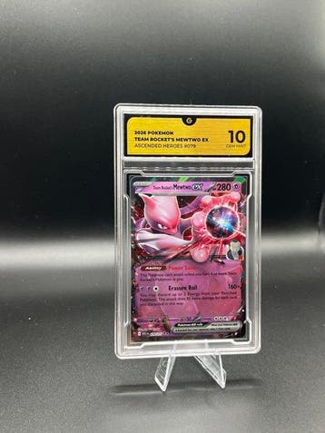 Pokémon - 1 Graded card - Mewtwo 079 Ascended Heroes - GG 10, Nieuw