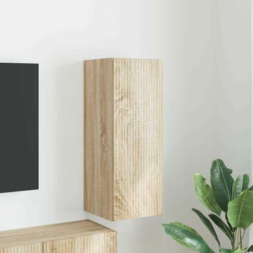 vidaXL TV Wandkast 30 x 31 x 80 cm Sonoma Bewerkt hout, Minder dan 50 cm, Verzenden, Nieuw, Minder dan 100 cm