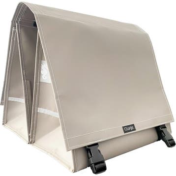 Clarijs Dubbele Fietstas XL PVC 46L matt taupe, Verzenden, Nieuw