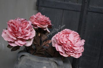 Brynxz zijden pioenroos Old pink 45 cm, Ophalen of Verzenden, Nieuw