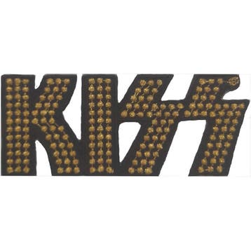 KISS - Gold Studded Logo - patch officiële merchandise, Ophalen of Verzenden, Nieuw, Kleding