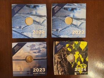 Finland. 2 Euro 2022/2024 (4 coins) Proof (Zonder