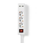 Stekkerdoos met USB | Nedis | 1.5 meter, Verzenden, Nieuw