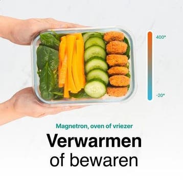 Vershoudbakjes Glas - 6 stuks - Meal Prep Bakjes - Diepvries, Verzenden, Zo goed als nieuw, Geschikt voor vriezer