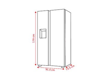 Lg - Amerikaanse Koelkast - Inhoud  641 L - Nofrost, 200 liter of meer, Verzenden, 60 cm of meer, Met aparte vriezer