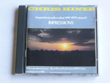 Chris Hinze feat. Louis van Dijk - Impressions, Ophalen of Verzenden, Zo goed als nieuw