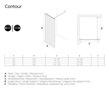 Aanbieding: Sealskin Get Wet Contour Inloopdouche A3 100x200, Ophalen of Verzenden, Nieuw
