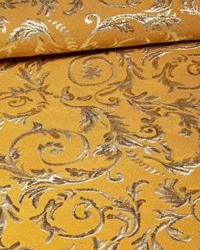 Jacquard Barok Okergeel, Nieuw, Geel