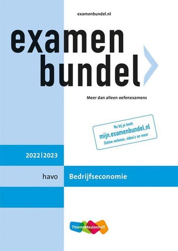 Boek Examenbundel havo Bedrijfseconomie 2022/2023 9789006639, Verzenden, Zo goed als nieuw
