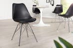 Retro stoel SCANDINAVIA MEESTERSTUK zwart chroom frame -, Ophalen of Verzenden, Nieuw