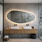 Badkamerspiegel met verlichting anti-condens, Huis en Inrichting, 100 tot 150 cm, Verzenden, Overige typen, Nieuw