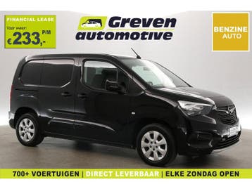 Opel Combo 1.2 111PK | Benzine | Airco | Cruise | Camera |, Zwart, Nieuw, Lease, Benzine