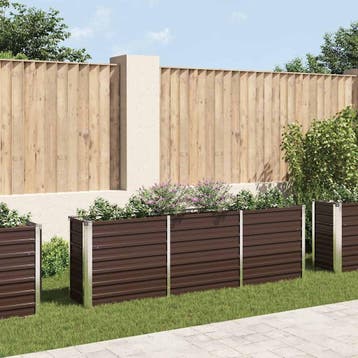 vidaXL Plantenbak verhoogd 240x40x77 cm gegalvaniseerd staal, 100 cm of meer, Verzenden, Nieuw, Metaal