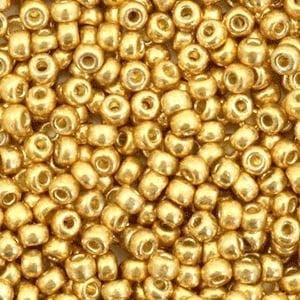 c.a. 5 gram Miyuki rocailles 8/0 - Duracoat Galvanized Gold, Ophalen of Verzenden, Nieuw, Kraal