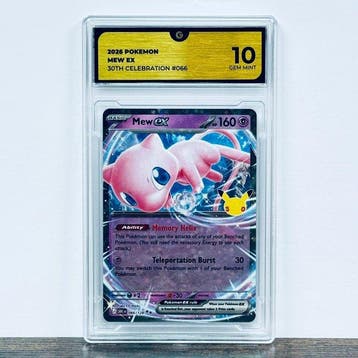 Pokémon Graded card - Mew ex 066- 30th Anniversary – Pokémon, Nieuw