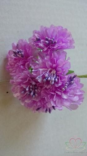 Anemoon papaver gevuld op draad lila zijdenbloem 3 cm pak 60, Ophalen of Verzenden, Nieuw