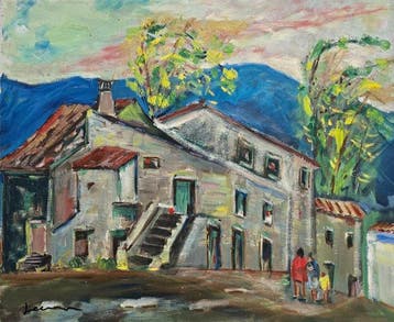École française (XX) - Un après-midi au village