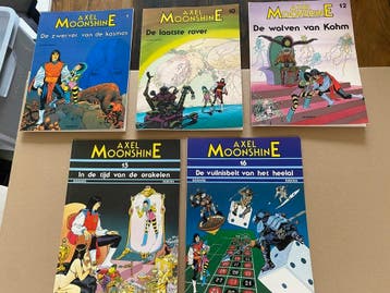 Axel Moonshine - 5 Albums in goede staat, Meerdere stripboeken, Verzenden, Gelezen